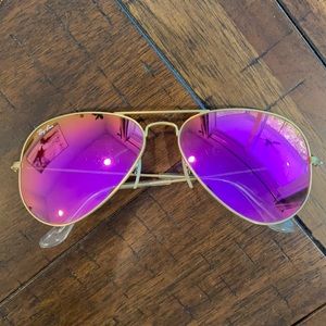 Pink Mirrored Ray Bans